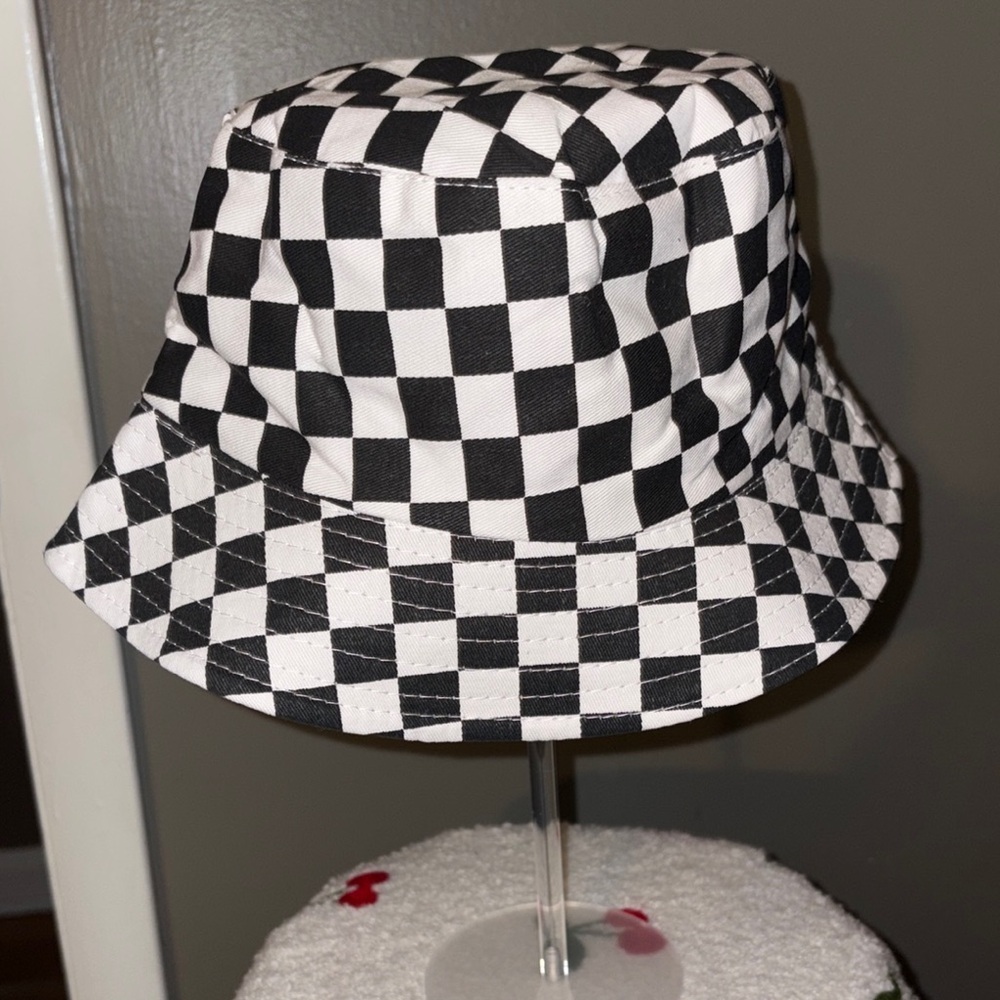 Checkered Black and White women’s Bucket Hat